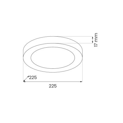 Plafonnier LED EVORA LED/18W/230V 3000/4000/6000K Ø 22,5 cm noir