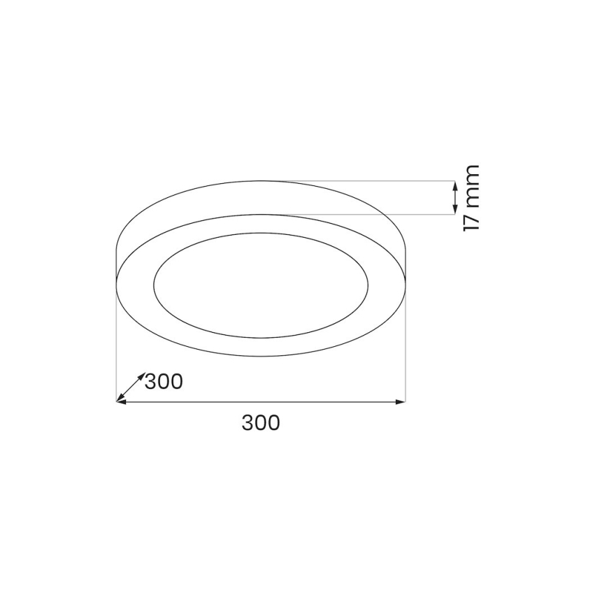 Plafonnier LED EVORA LED/24W/230V 3000/4000/6000K diam. 30 cm noir