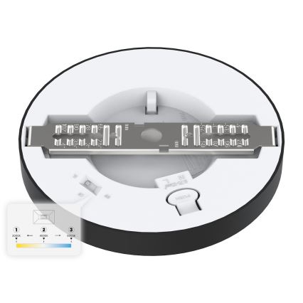 Plafonnier LED EVORA LED/6W/230V 3000/4000/6000K Ø 14 cm noir