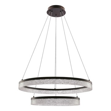 Plafonnier LED FROZI LED/38W/230V diamètre 60 cm noir
