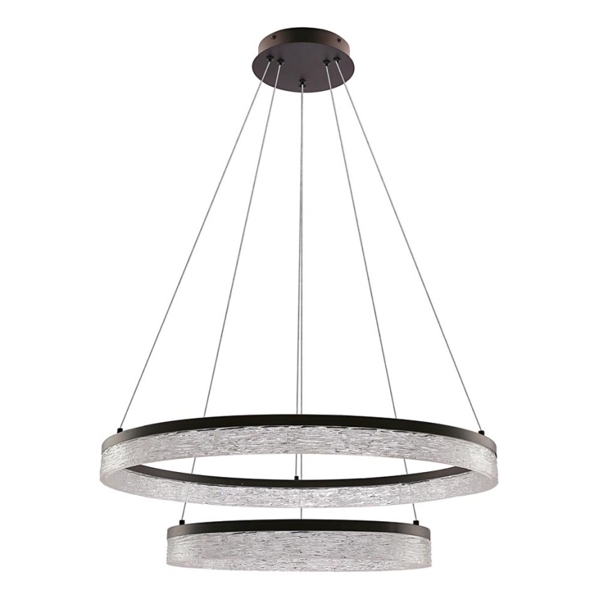 Plafonnier LED FROZI LED/38W/230V diamètre 60 cm noir