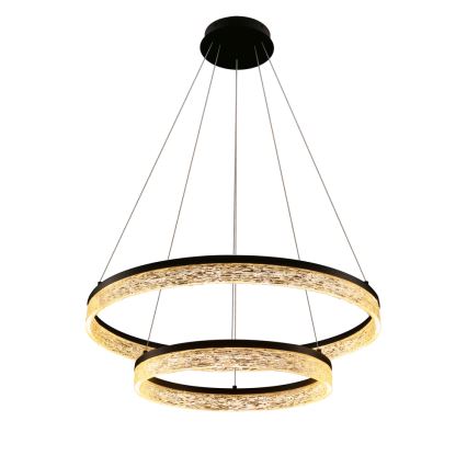 Plafonnier LED FROZI LED/38W/230V diamètre 60 cm noir
