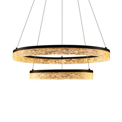 Plafonnier LED FROZI LED/38W/230V diamètre 60 cm noir