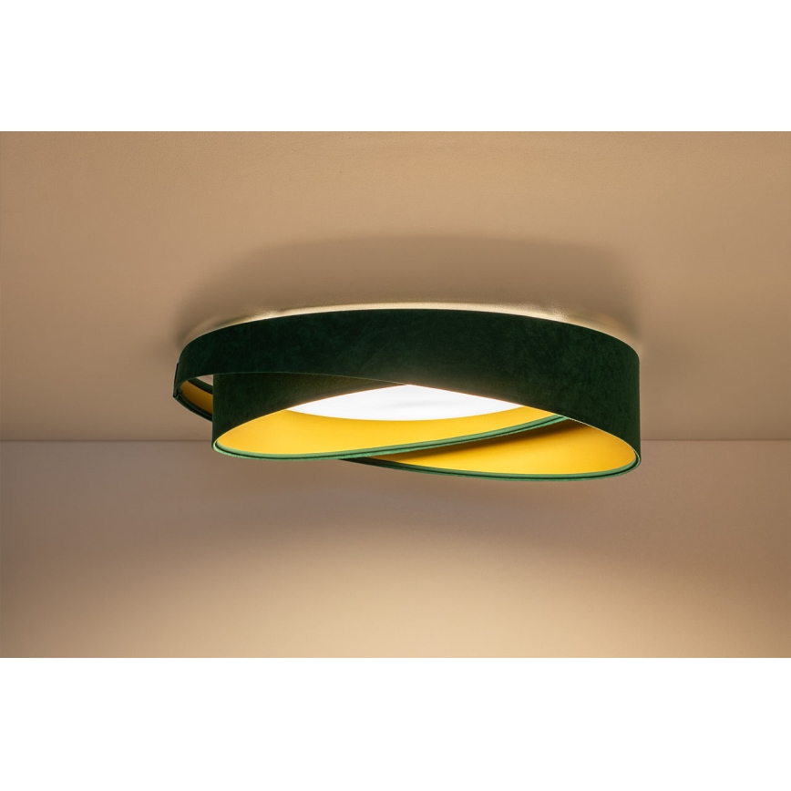 Plafonnier LED GALAXY MODERN 24W/230V, diamètre 55 cm, vert/doré