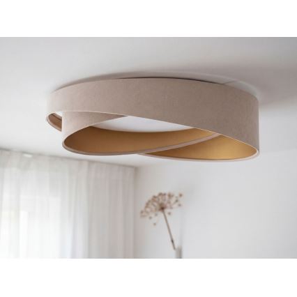 Plafonnier LED GALAXY MODERN LED/24W/230V Ø 55 cm beige/doré