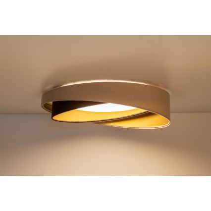 Plafonnier LED GALAXY MODERN LED/24W/230V Ø 55 cm beige/marron/doré