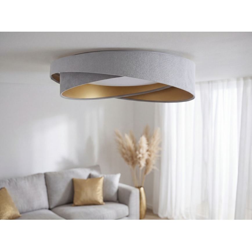 Plafonnier LED GALAXY MODERN LED/24W/230V Ø 55 cm gris/doré