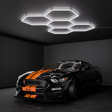 Plafonnier LED HEXAGON LED/240W/85-265V 6500K 298x209 cm CRI 90 IP44 blanc