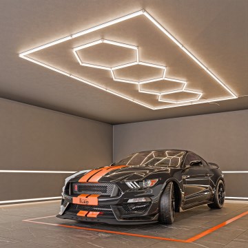 Plafonnier LED HEXAGON LED/384W/85-265V 4000K 484x243 cm IRC 90 IP54 blanc