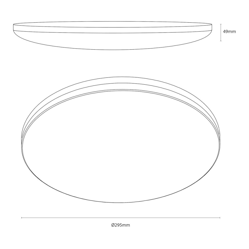 Plafonnier LED HUGO LED/12/18/24W/230V 3000/4000/6500K Ø 30 cm IP54 noir