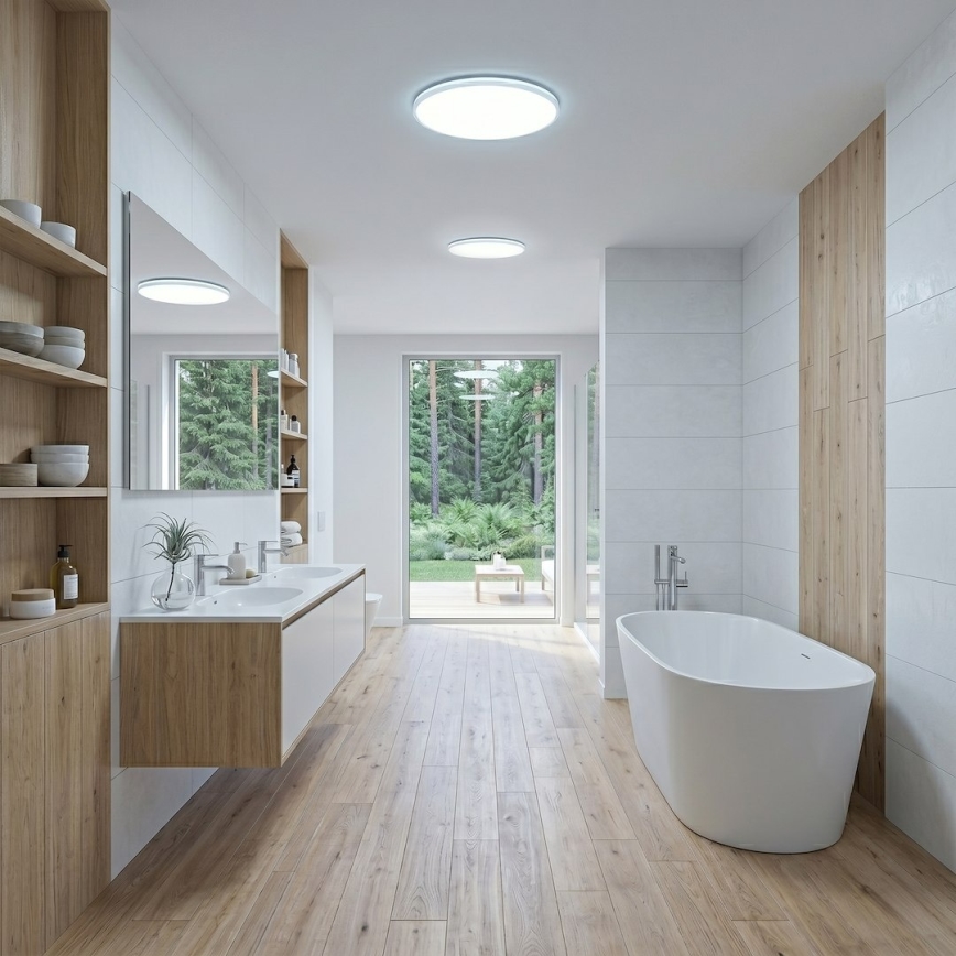 Plafonnier LED HUGO LED/16/24/32W/230V 3000/4000/6500K Ø 37 cm IP54 blanc