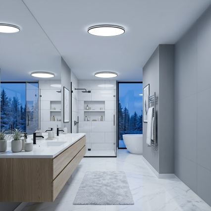 Plafonnier LED HUGO LED/16/24/32W/230V 3000/4000/6500K Ø 37 cm IP54 noir