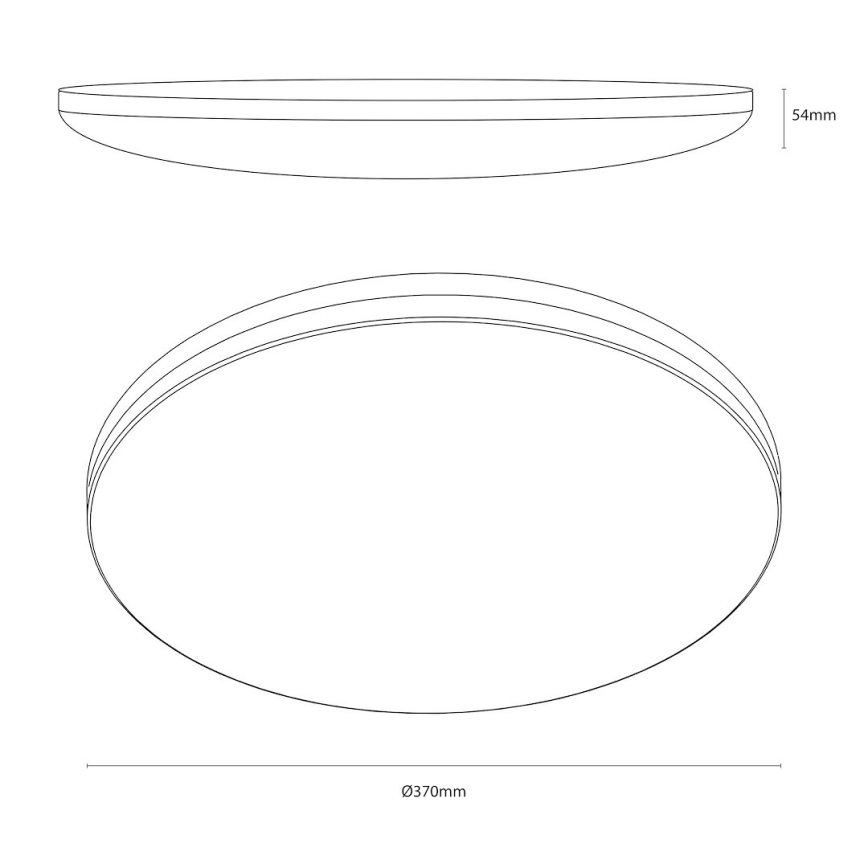 Plafonnier LED HUGO LED/16/24/32W/230V 3000/4000/6500K Ø 37 cm IP54 noir