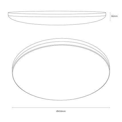 Plafonnier LED HUGO LED/21/32/42W/230V 3000/4000/6500K pr. 45 cm IP54 blanc
