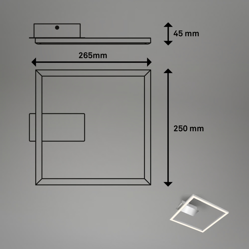 Plafonnier LED LED/14W/230V chrome mat