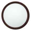 Plafonnier LED LED/18W/230V 3000/4000/6500K Ø 23 cm brun