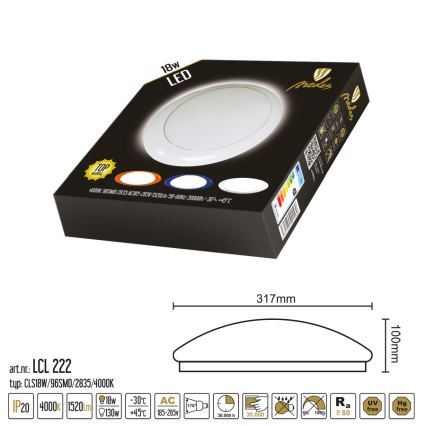 plafonnier LED LED/18W/230V