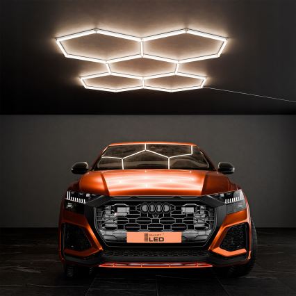 Plafonnier LED HEXAGON LED/240W/85-265V 4000K 298x209 cm IRC 90 IP54 blanc