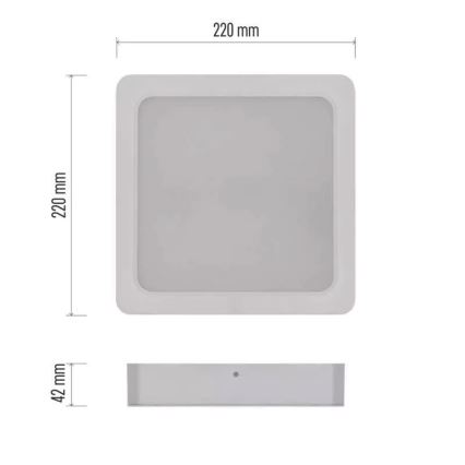 plafonnier LED LED/24W/230V 22x22 cm blanc