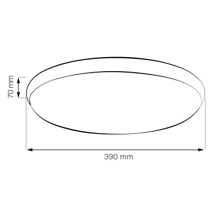 Plafonnier LED LIBRA / 24W / 230V / 4000K / Ø 39 cm / doré