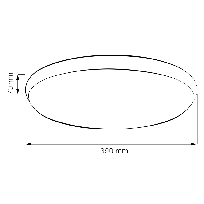 Plafonnier LED LIBRA 24W/230V 4000K Ø 39 cm noir