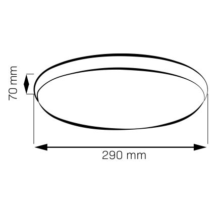 Plafonnier LED LIBRA LED/15W/230V 4000K Ø 29 cm chrome brillant