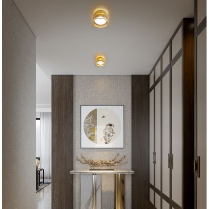 Plafonnier LED LUXE LED/12W/230V Ø 14,8 cm laiton