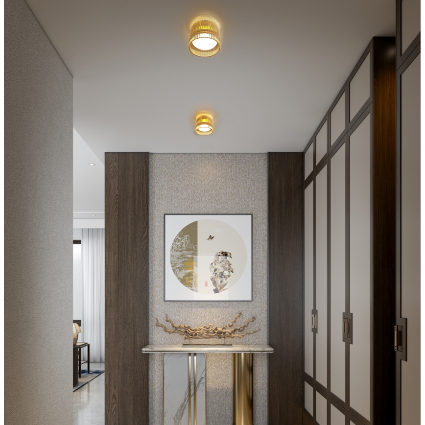 Plafonnier LED LUXE LED/12W/230V Ø 14,8 cm laiton