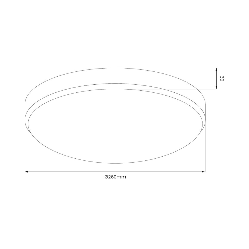 Plafonnier LED MAYA 10 W / 230 V Ø 26 cm chrome brillant
