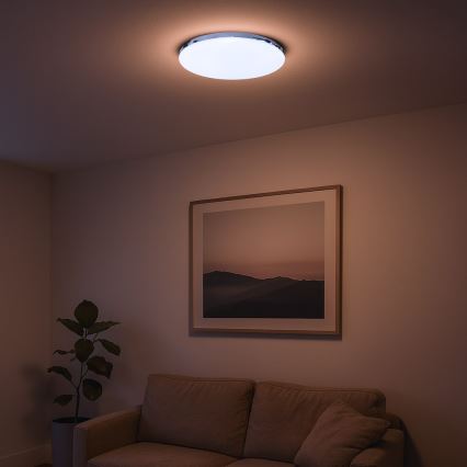 Plafonnier LED MAYA LED/36W/230V Ø 50 cm chrome brillant