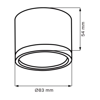 Plafonnier LED MIRELLA 1xGX53/6W/230V noir/doré