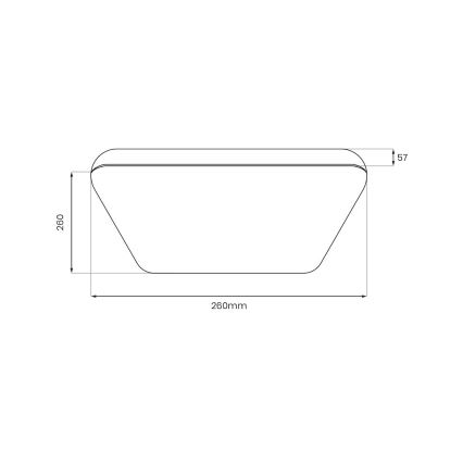 Plafonnier LED NEMO LED/11W/230V 26x26 cm chrome brillant