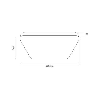 Plafonnier LED NEMO LED/36W/230V 50x50 cm chrome brillant
