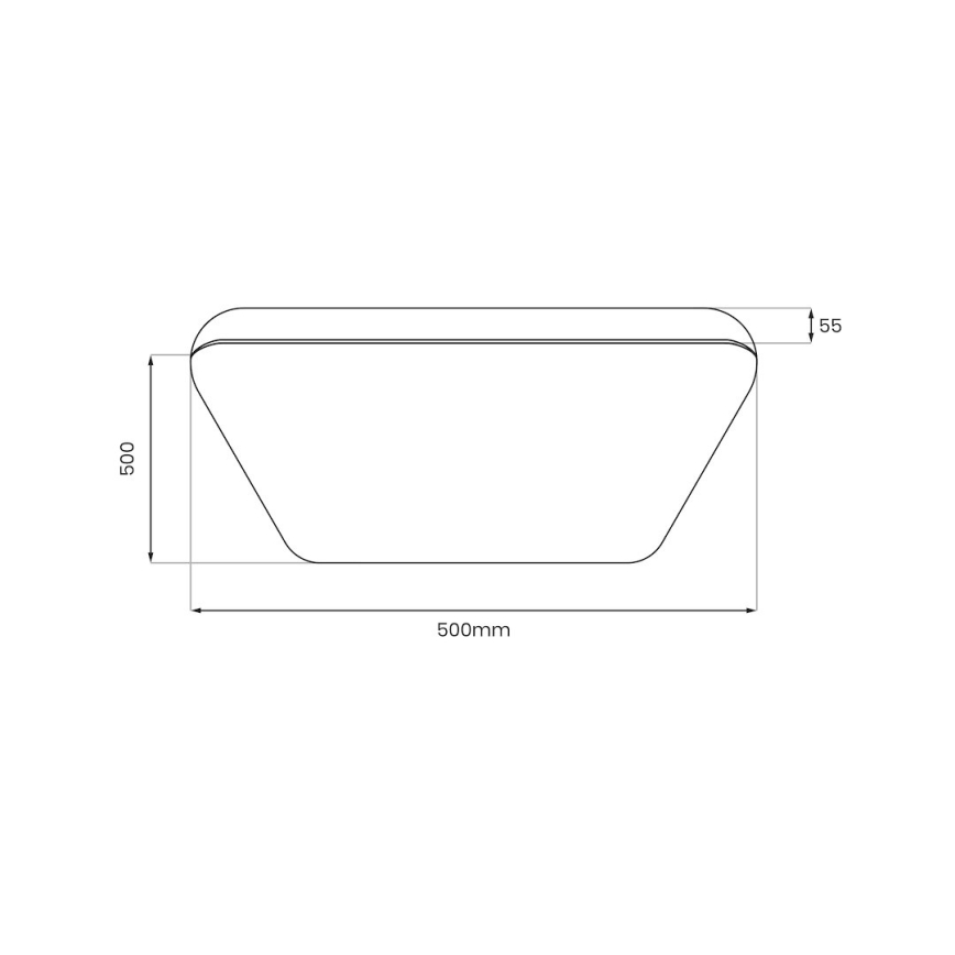 Plafonnier LED NEMO LED/36W/230V 50x50 cm chrome brillant