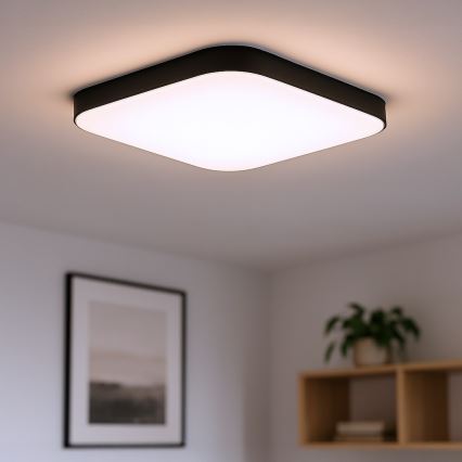 Plafonnier LED NEMO LED/36W/230V 50x50 cm noir