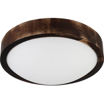 Plafonnier LED OAK SLIM LED/20W/230V 4000K Ø 27 cm chêne/brun foncé