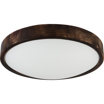 Plafonnier LED OAK SLIM LED/36W/230V 4000K Ø 37 cm chêne / brun foncé