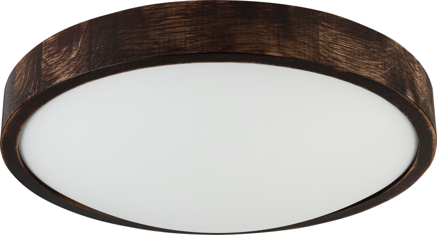 Plafonnier LED OAK SLIM LED/36W/230V 4000K Ø 37 cm chêne / brun foncé