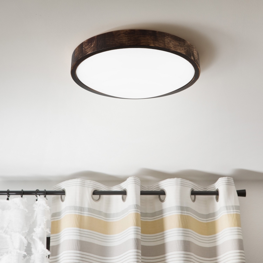 Plafonnier LED OAK SLIM LED/36W/230V 4000K Ø 37 cm chêne / brun foncé