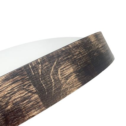 Plafonnier LED OAK SLIM LED/36W/230V 4000K Ø 37 cm chêne / brun foncé