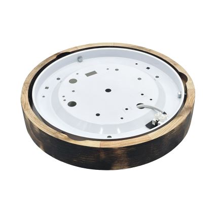 Plafonnier LED OAK SMOKY SLIM LED/20W/230V 4000K Ø 27 cm chêne/brun foncé