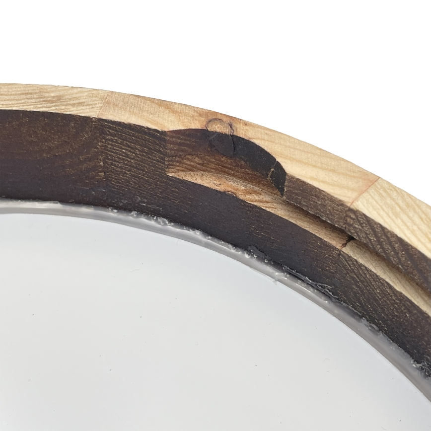 Plafonnier LED OAK SMOKY SLIM LED/20W/230V 4000K Ø 27 cm chêne/brun foncé