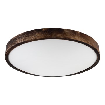 Plafonnier LED OAK SMOKY SLIM LED/36W/230V 4000K Ø 47 cm chêne/brun foncé