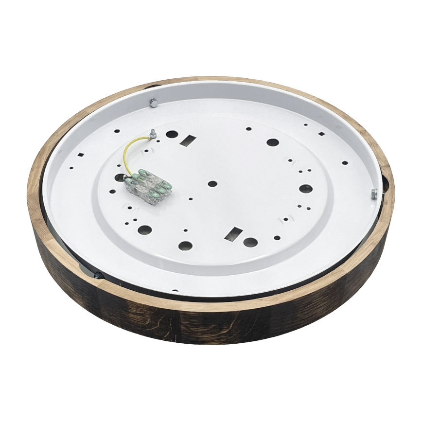 Plafonnier LED OAK SMOKY SLIM LED/36W/230V 4000K Ø 47 cm chêne/brun foncé