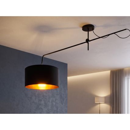 Plafonnier LED orientable VENICE 1xE27/60W/230V noir/doré
