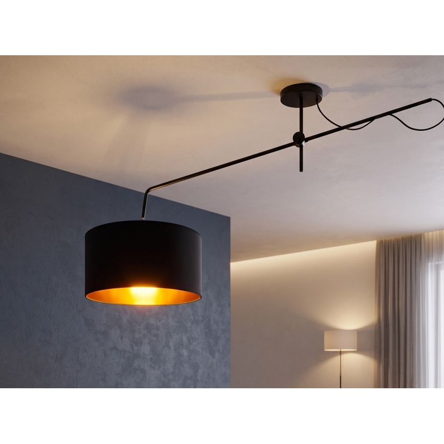 Plafonnier LED orientable VENICE 1xE27/60W/230V noir/doré