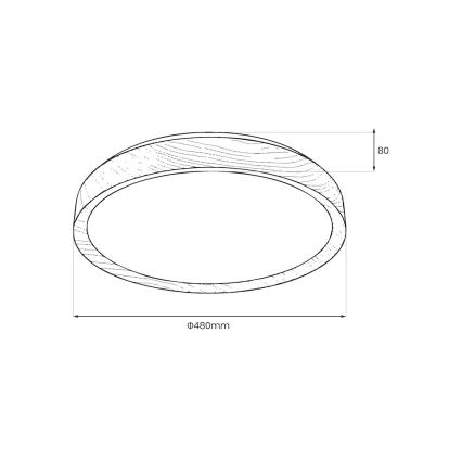 Plafonnier LED ORINOKO LED/36W/230V Ø 48 cm beige