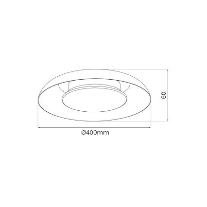 Plafonnier LED PIATTINO LED/30W/230V 3000/4000/6000K Ø 40 cm blanc