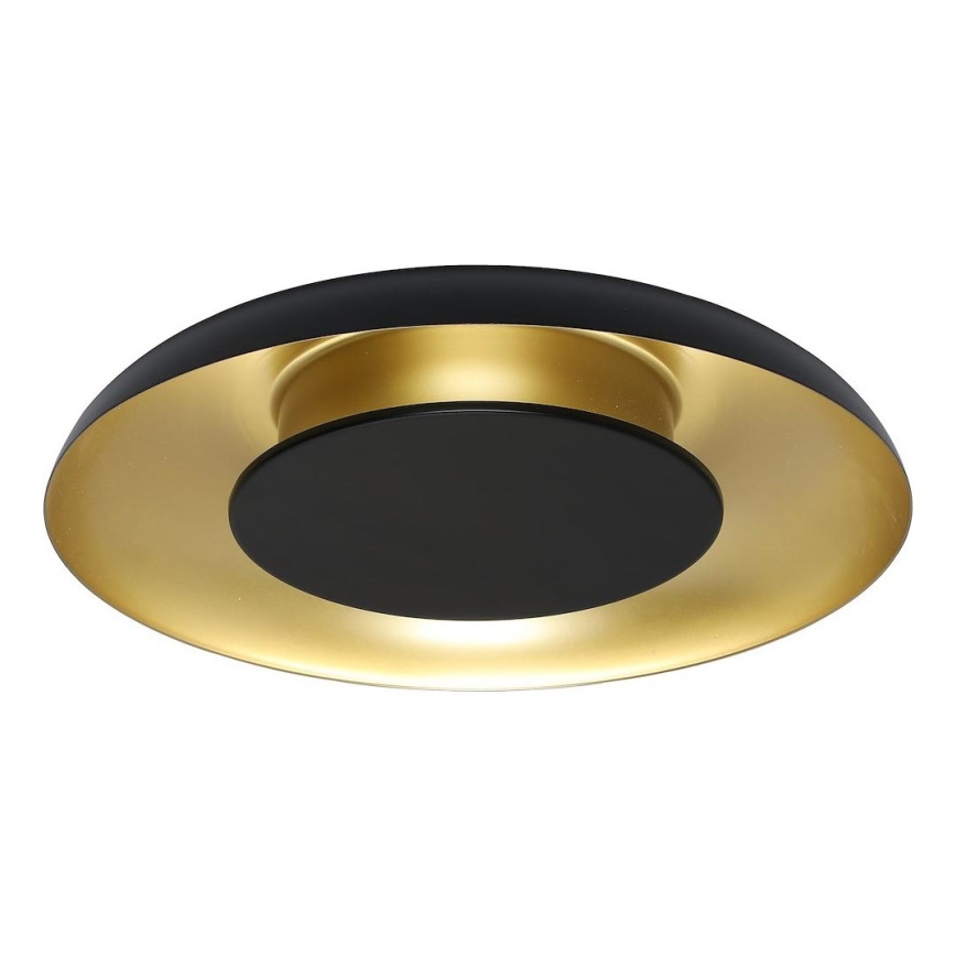 Plafonnier LED PIATTINO LED/30W/230V 3000/4000/6000K Ø 40 cm noir/doré