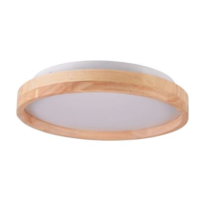 Plafonnier LED en bois pour salle de bains 12W/230V Ø 27 cm IP44 chêne